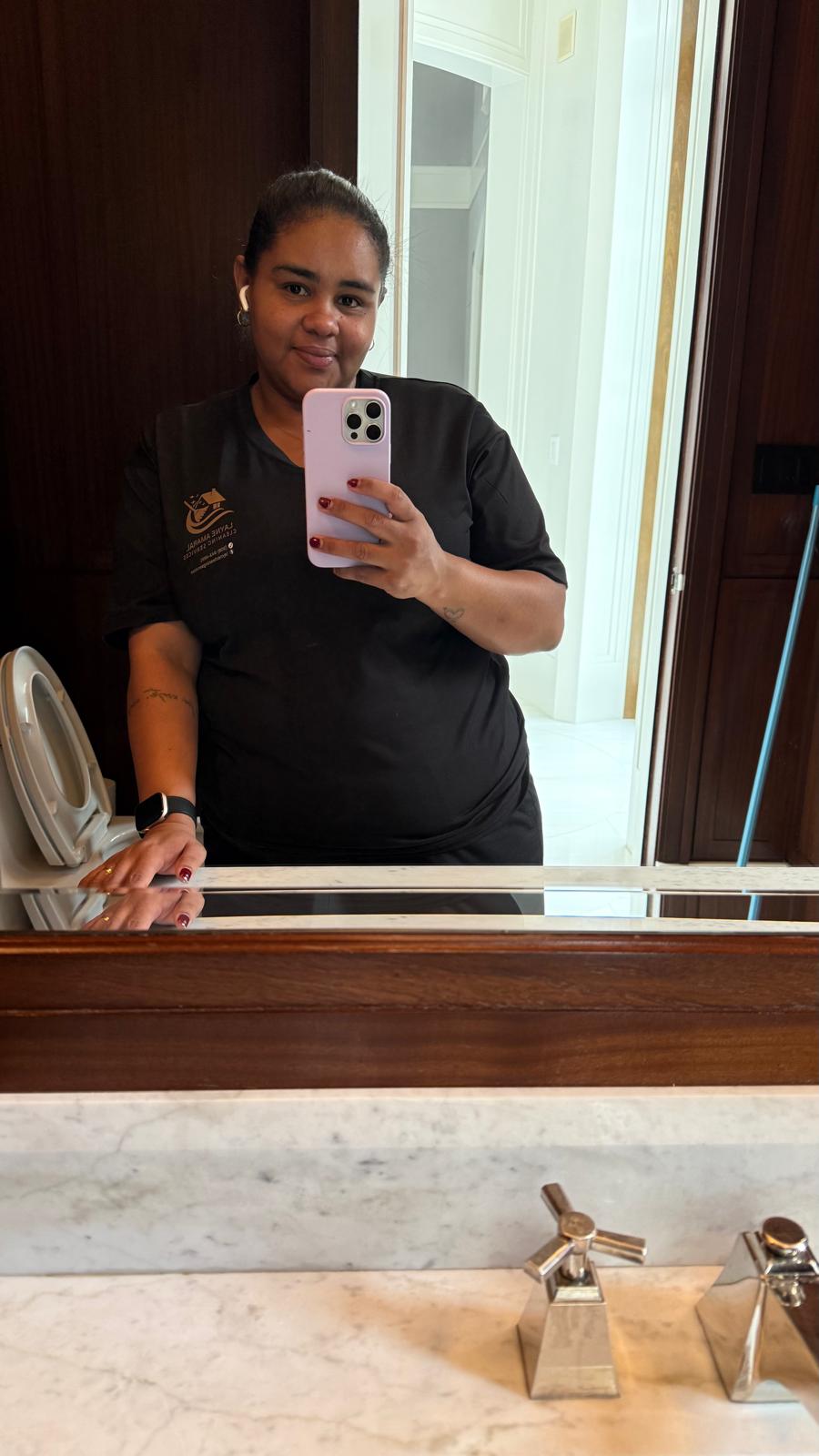 Layne Amaral, owner of Layne Cleaning Service